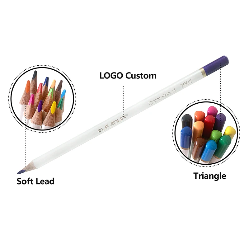 Artist Beginner Student Soft Core Wooden Colored Pencils Adult Coloring Soft Core Color Pencils For Student Kids Drawing