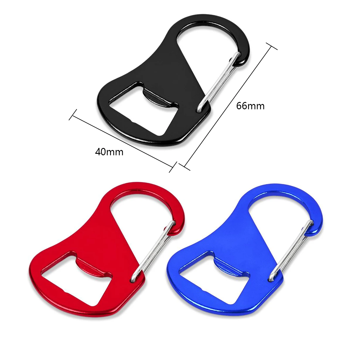 Bottle Opener Multifunction Keychain With Metal Aluminum Carabiner Hook Carry It Outdoors