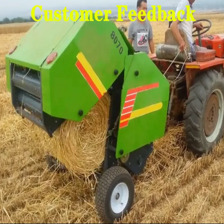 Мини-пресс-подборщик для сеновой соломы с трактором