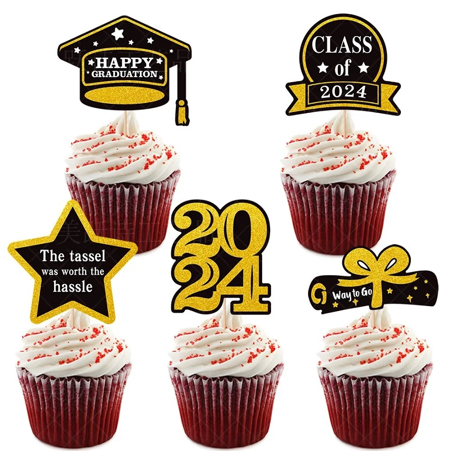 Hot Selling Cake Topper Decoration Birthday Cupcake Topper Decoration for Graduation