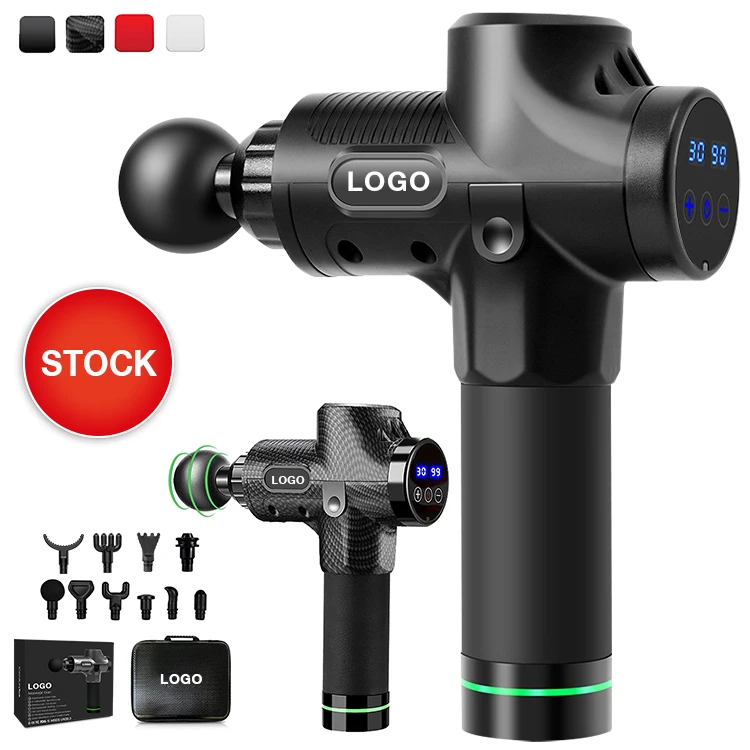 Quiet Quality Battery 30 Speed Massage Gun Dropshipping With Lcd Screen Deep Tissue Percussion Vibration Muscle Massage Gun