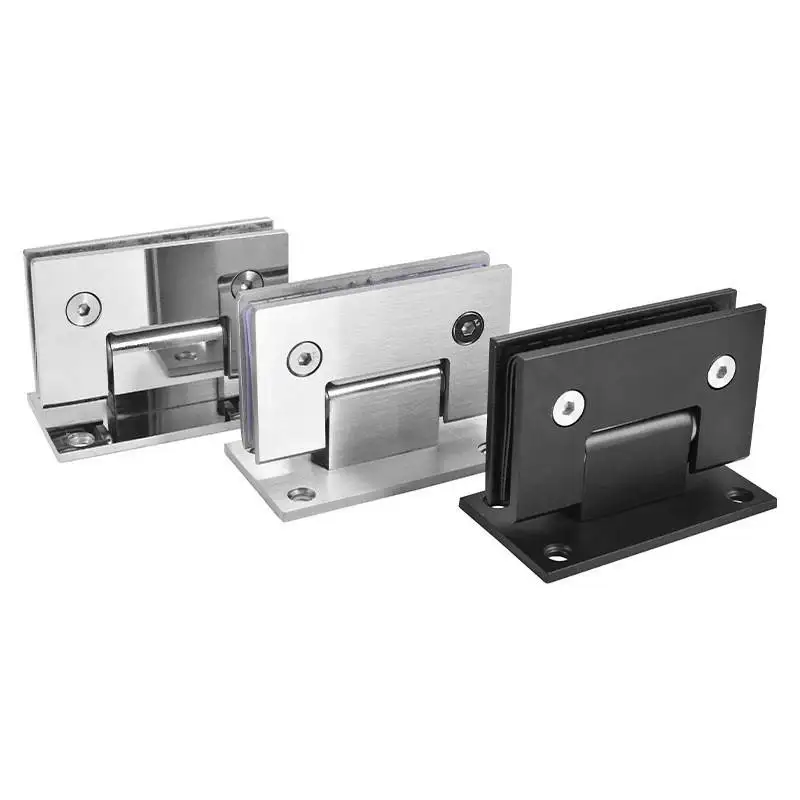 Kensharp Glass Door Hinge Stainless Steel 304 Straight Edge 90 Degree Frameless Wall To Glass Hinge