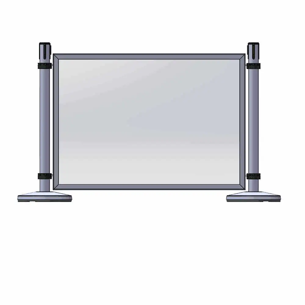High Quality Outdoor or Indoor Cafe Fence for Advertisement Showing with Retractable Belt Queue Control Barriers Both Sides