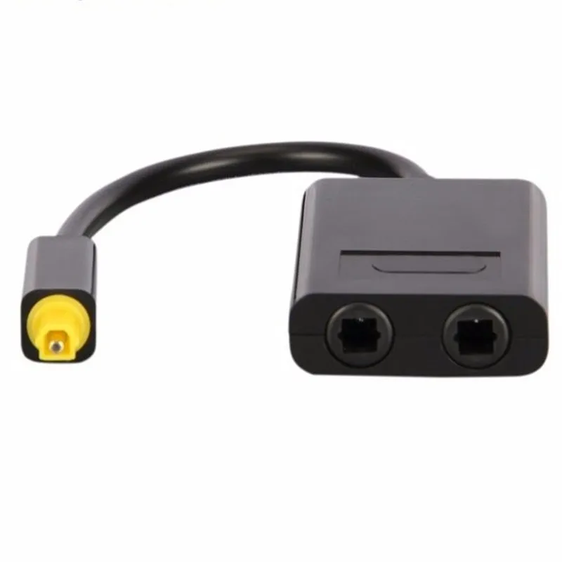 GY02 Adapter 1 input 2 Output Dual Port Toslink one divide into two Audio patch cord Splitter Optical Fiber Audio Cable