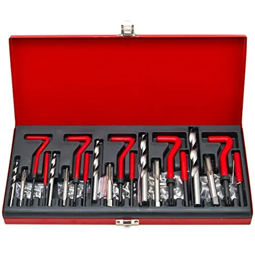 Hot selling 131PCS M5 M6 M8 M10 M12 Car Thread Repair Set Hand Tools Stripped Thread Repair Kit rethread Recoil Repair Tool Set