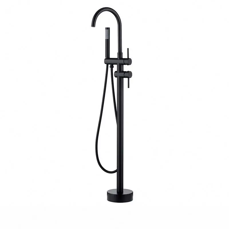 Bath Showers Black Golden Classic bath & shower Faucet Column Floor Standing Faucet
