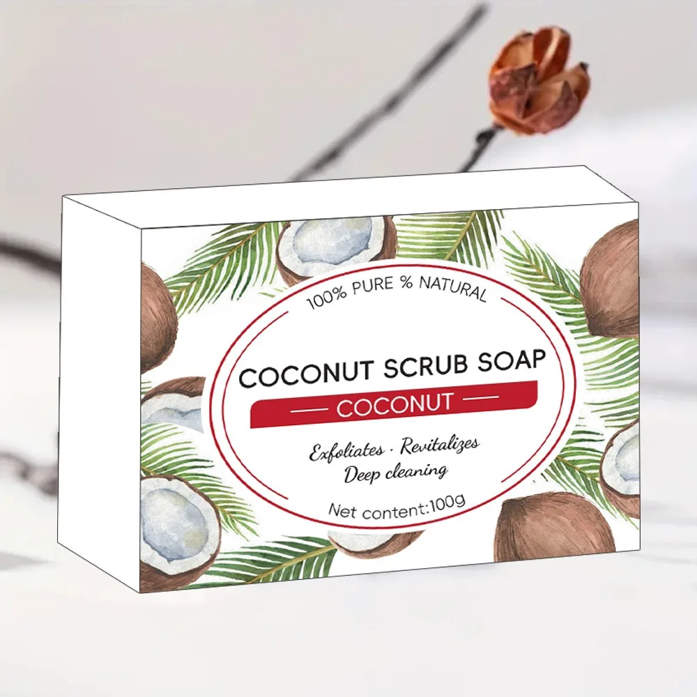 Custom scrub soap walnut scrub granules coconut handmade soap cold  bath soap bar