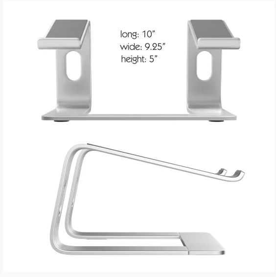 
Ergonomic Aluminum Computer Riser Laptop Stand Laptops Elevator for Desk, Metal Holder Compatible with Mac MacBook Pro Air 