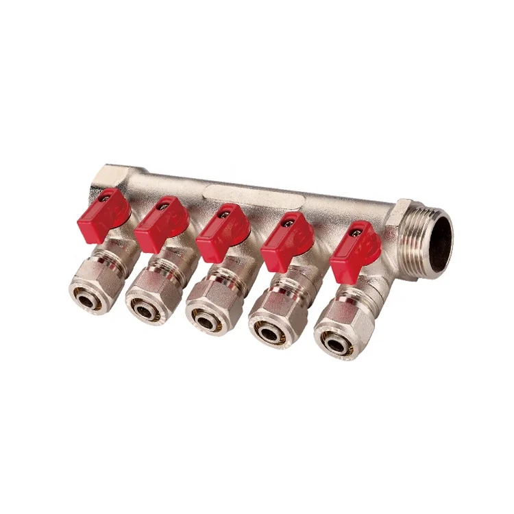 high quality 2 way valve brass hose manifold made in China