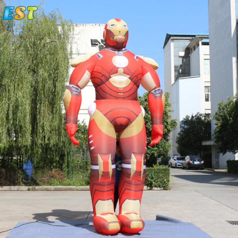 New design high advertising big inflatable superhero inflatable character model spiderman iron man model for event