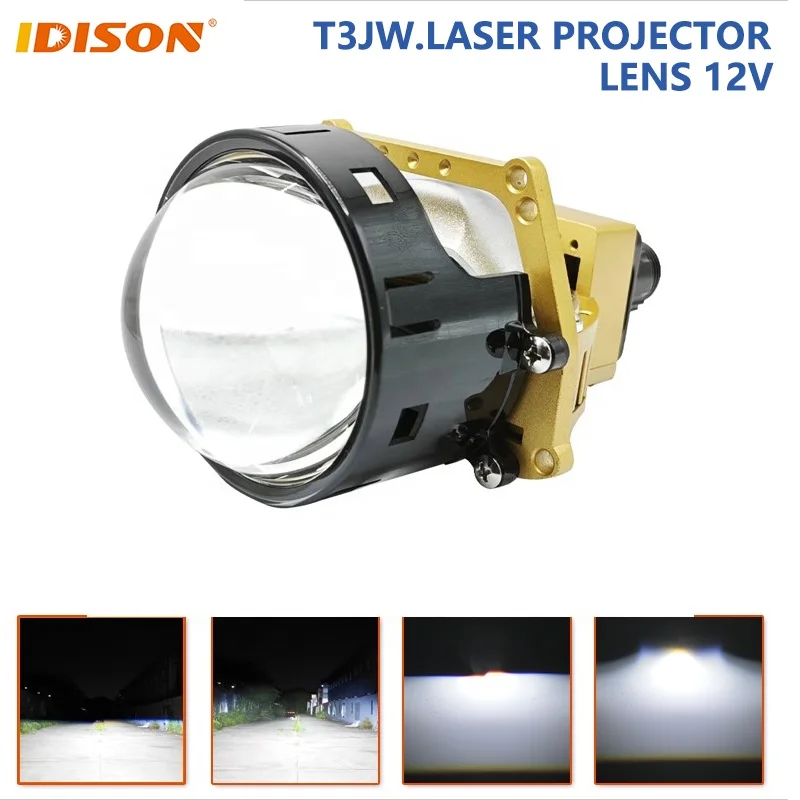 IDISON T3JW 12V Definition Glass Convex Opticx Headlight Lossless Installation Front light Bi-LED Laser Projector Lens for Car