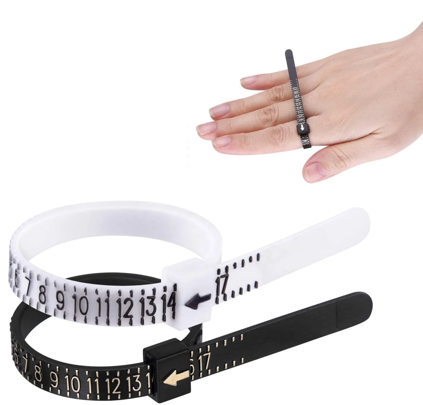 men women Wedding Official Finger Measure gauge jewelry economy tool adjuster jp eu uk us measuring plastic ring sizer