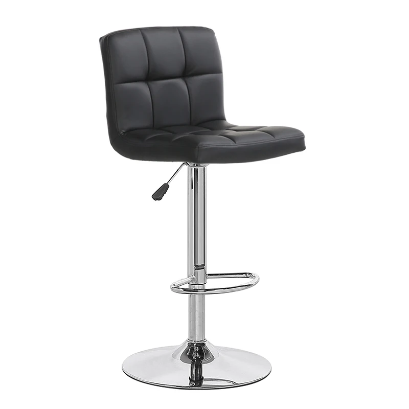 Wholesale PU leather swivel height nail spa adjustable bar stool for barber shop