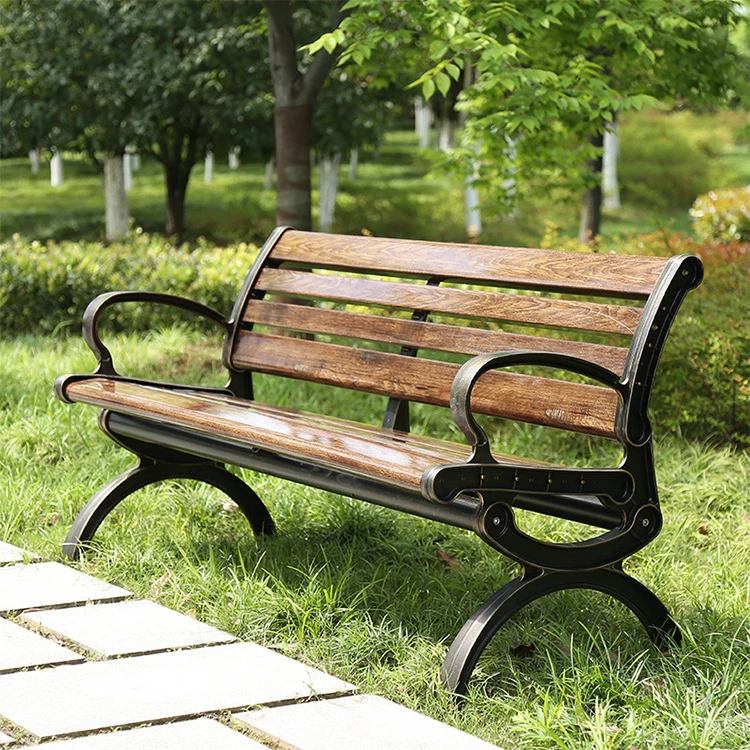 Outdoor Park Chair Outdoor Garden Leisure Chair Community Bench with Back Chair