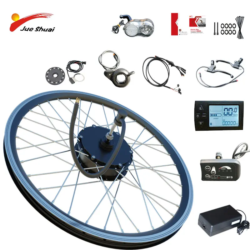 Front/Rear Wheel EBike Conversion Kit 36V 500W Wheel Hub Motor 20 24 26 27.5 28 29inch 700C Electric Bicycle Kit Waterproof
