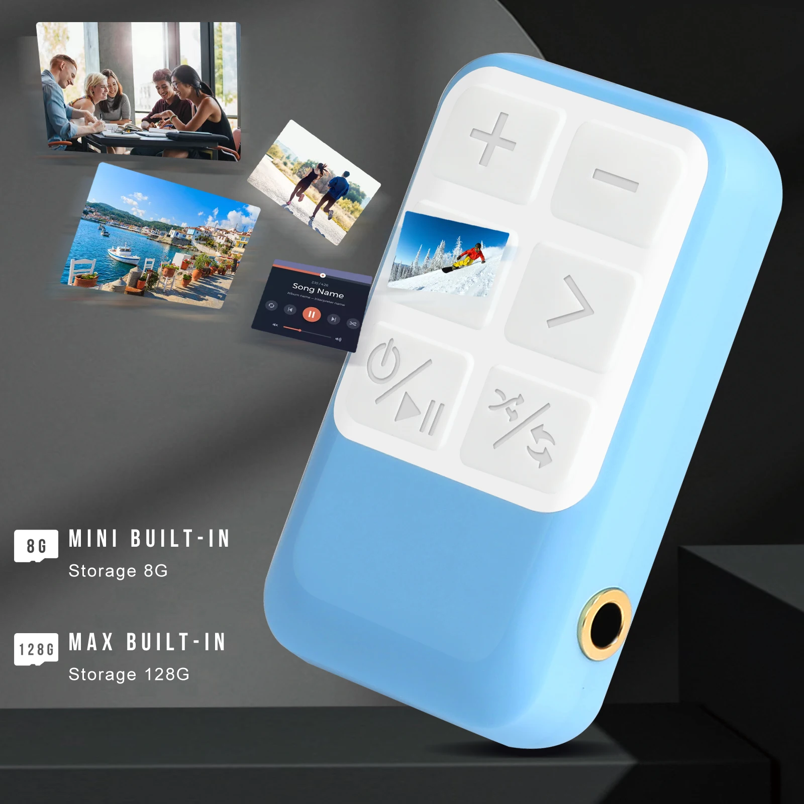 X18 Fashion Portable Mini Clip MP3 Player Sports Music Player HiFi MP3 Walkman for Study Class