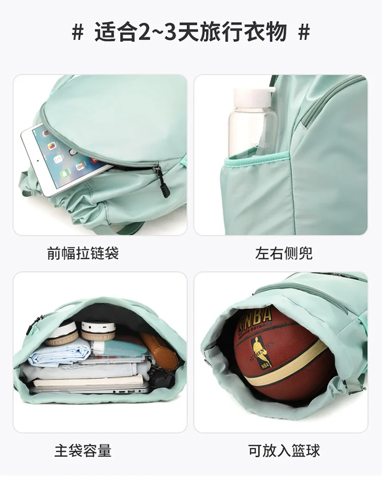 Customize Logo Backpack Bag Nylon Drawstring Backpacks Casuals heavy mesh drawstring sports gym equipment storage bag