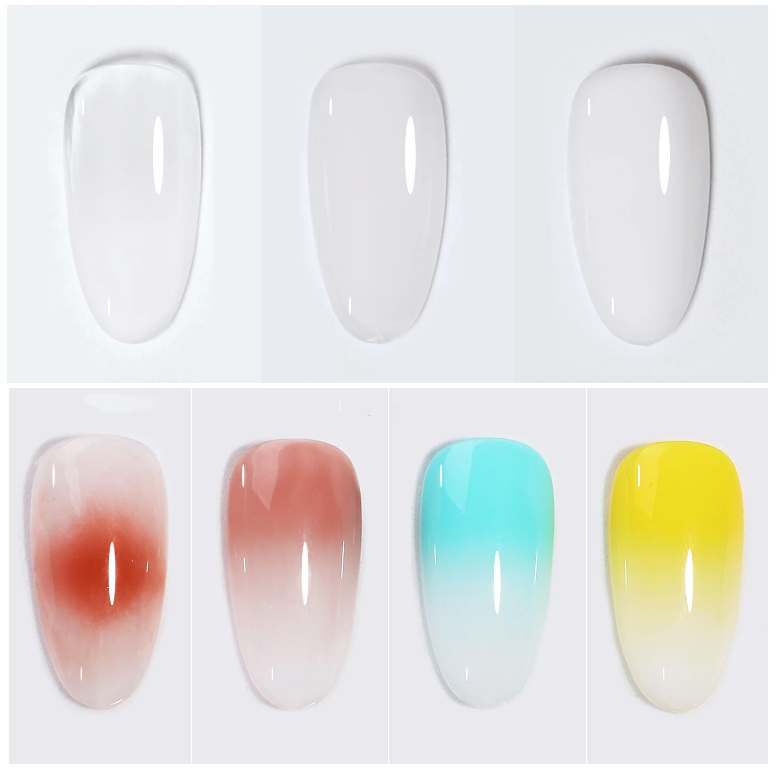2022 Popular colors gel nail egg white clear milk universal smudge honey girl bulk uv gel nail