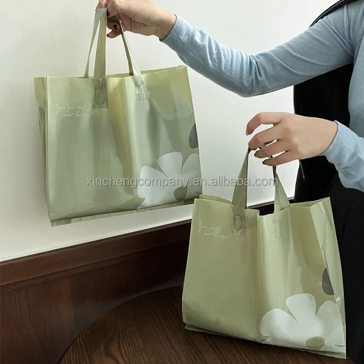 Custom Packaging Plastic Shopping Bags With Logo Hdpe Ldpe Plastic Bag Plastic Packaging Carry Bags For Shopping