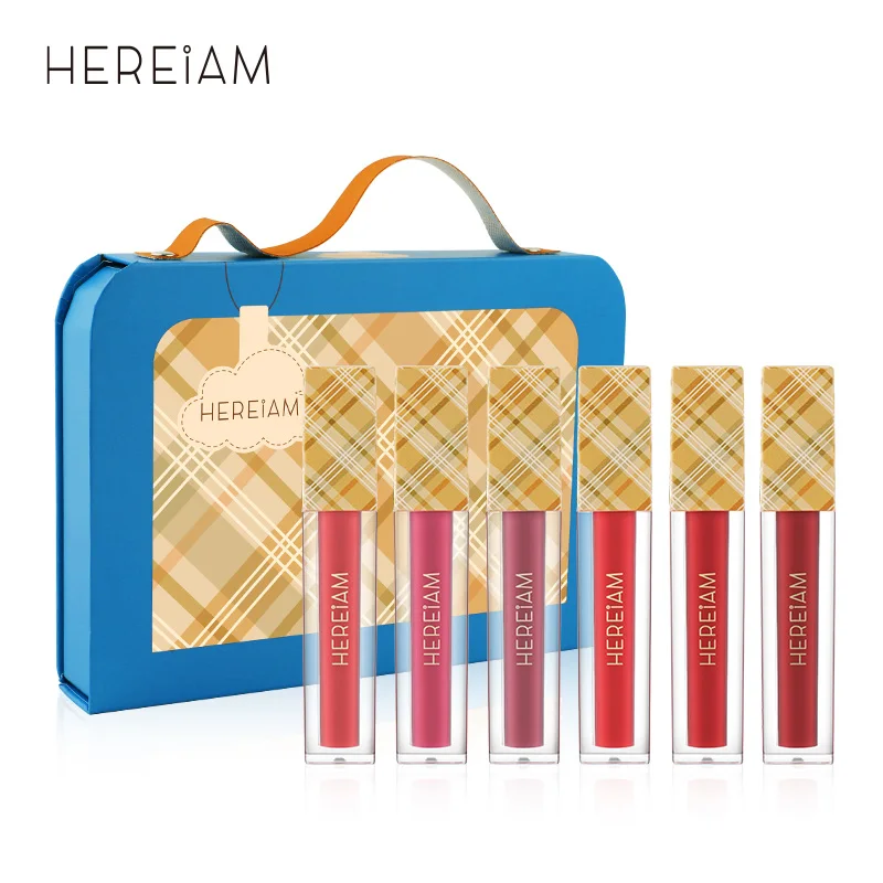 HEREIAM High Pigment Matte Lip Gloss Moisturizing Silky Smooth Long Lasting Lipstick Sexy Makeup For Girls