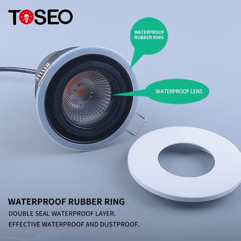 White Hotel Project Rounded Downlight Waterproof Ip65 Led Downlight Pure Aluminium