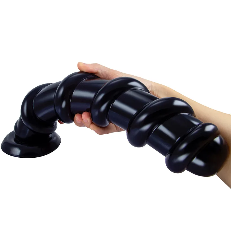 Huge Threaded Dildos with Suction Cup Stimulate Vagina Anus Big Butt Plug Soft Anal Dilator Sex Toys for Men Women