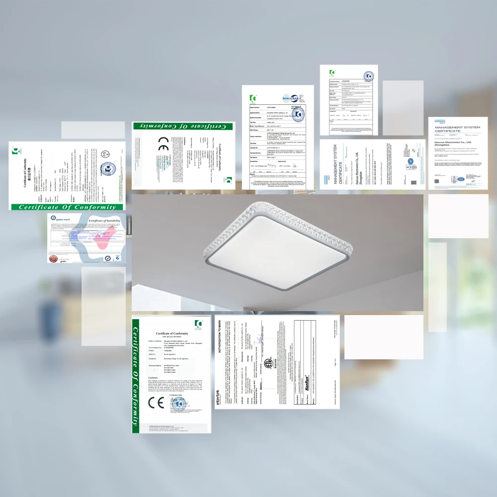 Industrial 3CCT Various Specifications Square Dimmable Pop Crystal Flush Mount Hotel Home Bedroom Corridor Led Ceiling Lights