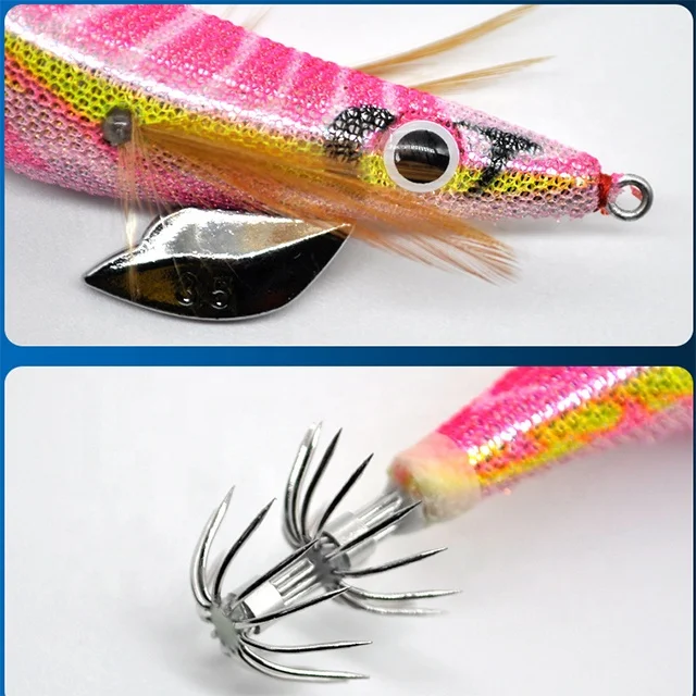 19g 13.5cm Night Fishing With Dead Simulation Shrimp Squid Hook Road Sub-bait Luminous Wood Shrimp