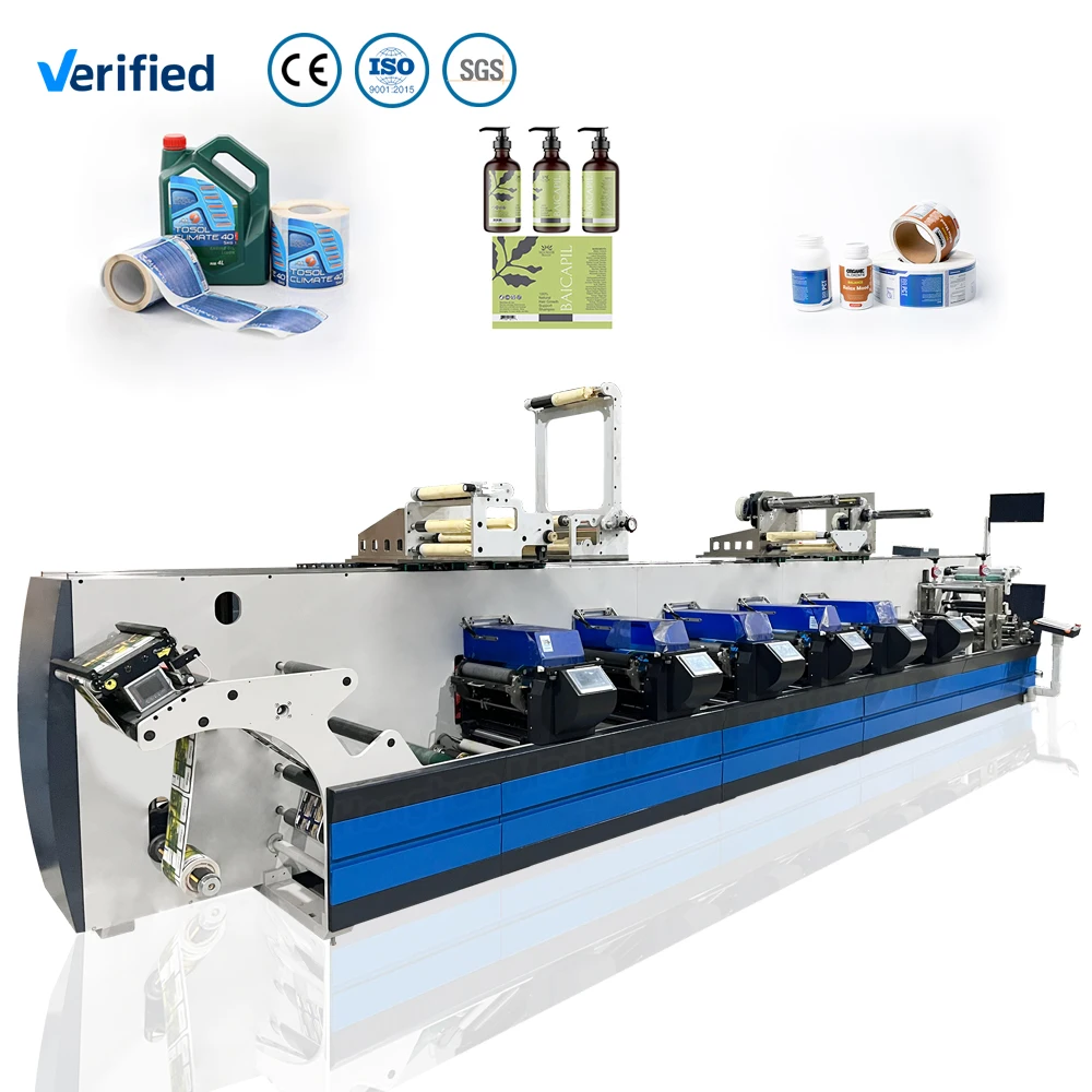 Best sale flexo machine printing AutomaticFast Speed UV Varnish Coating Label 4 Colors Flexo Label Logo Printing Press Machine