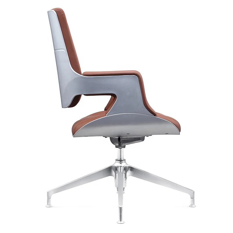 Foshan youjing manufacturer silver cover plastic shell high quality with bar legged brown office chair