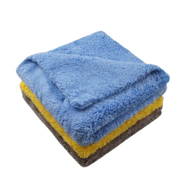 Korea quality edgeless 500gsm coral fleece plush car buffing towels