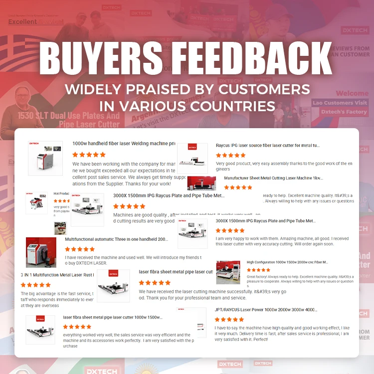 Dxtech 3000W 4000w Exchange Table Fiber Laser Cutting Machine Raycus Laser Raycus Water Cooling System Sheet Metal 1000w 1500w