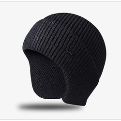 Keep warm winter women Knitted Acrylic long ear muff beanie hat