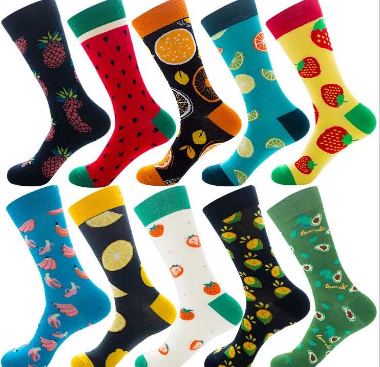 2020 popular funky work watermelon men colorful happy funny Socks