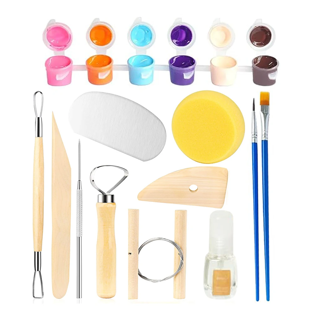 Sculpting Tools & Painting Diy Kits Clay Maker For Beginners With Modeling Clays Art And Crafts Kits For Kids Ages 6+