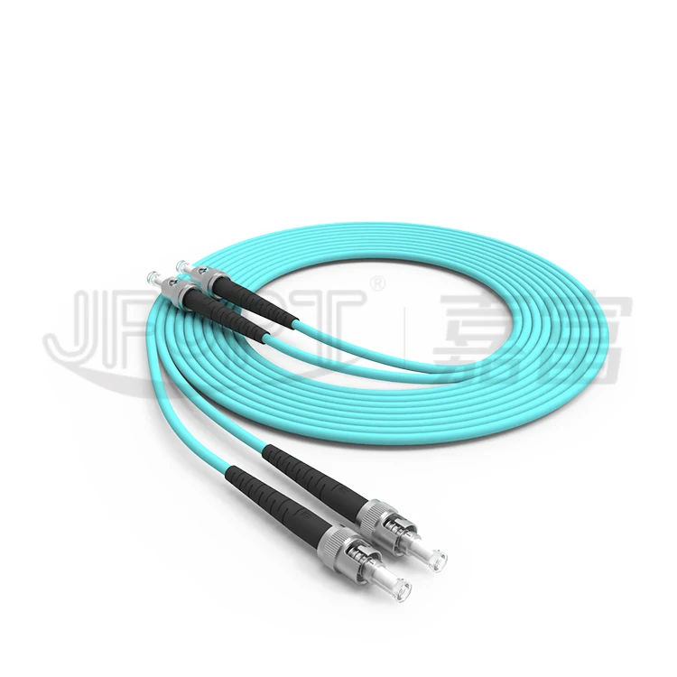 ST connector MM 2.0 3.0mm duplex OM1 OM2 OM3 PVC LSZH jacket ST-ST fiber optic patch cord