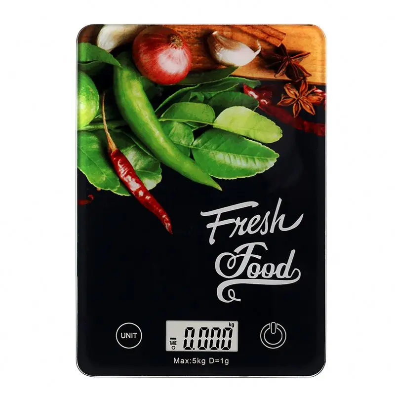 WHolesale 5kg Glass Platform Digital Balance Kitchen Food Weight Scale
