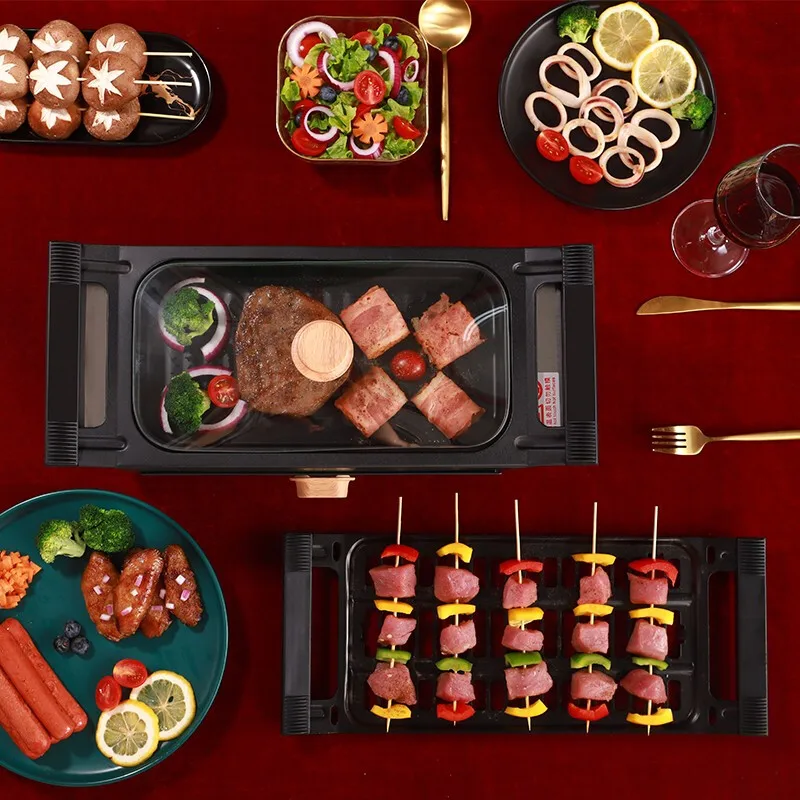 
Hot Sale Multifunctional Household Simple Smokeless Electric Barbecue Oven Grills Easily Cleaned Easily Assembled Ce 