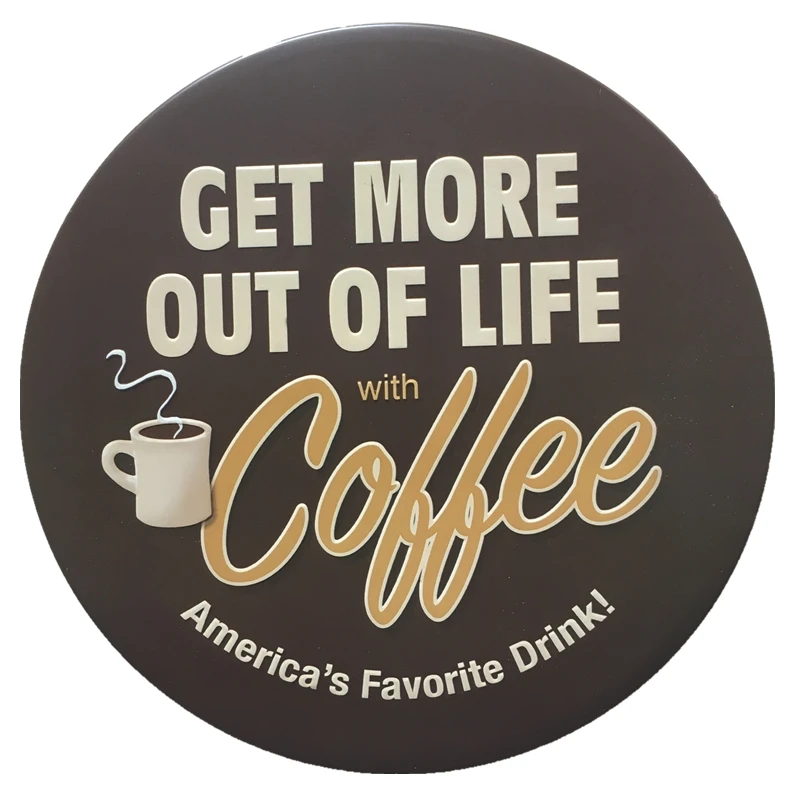 Vintage Round Metal Tin Sign  Art Poster Retro Plate Coffee Route 66 Beer Car Motor Oil Esso Metal Sign