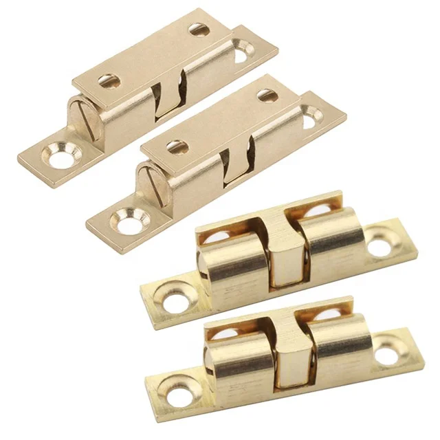 High Quality Cabinet Door Catch Brass Ball Catch Door Closer  Sold Brass Double Ball Catch
