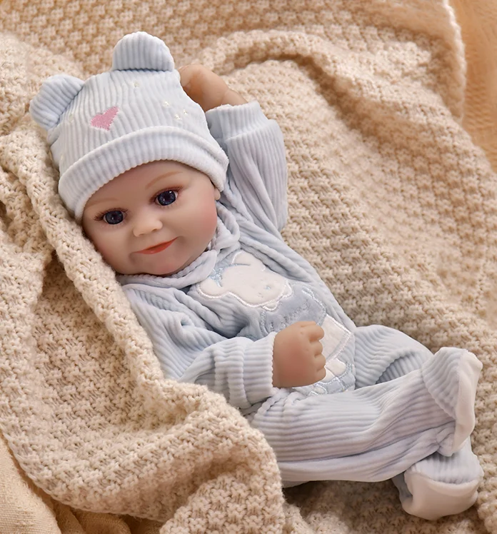 Various clothing styles full body vinyl 40cm real skin touch toy baby doll reborn doll