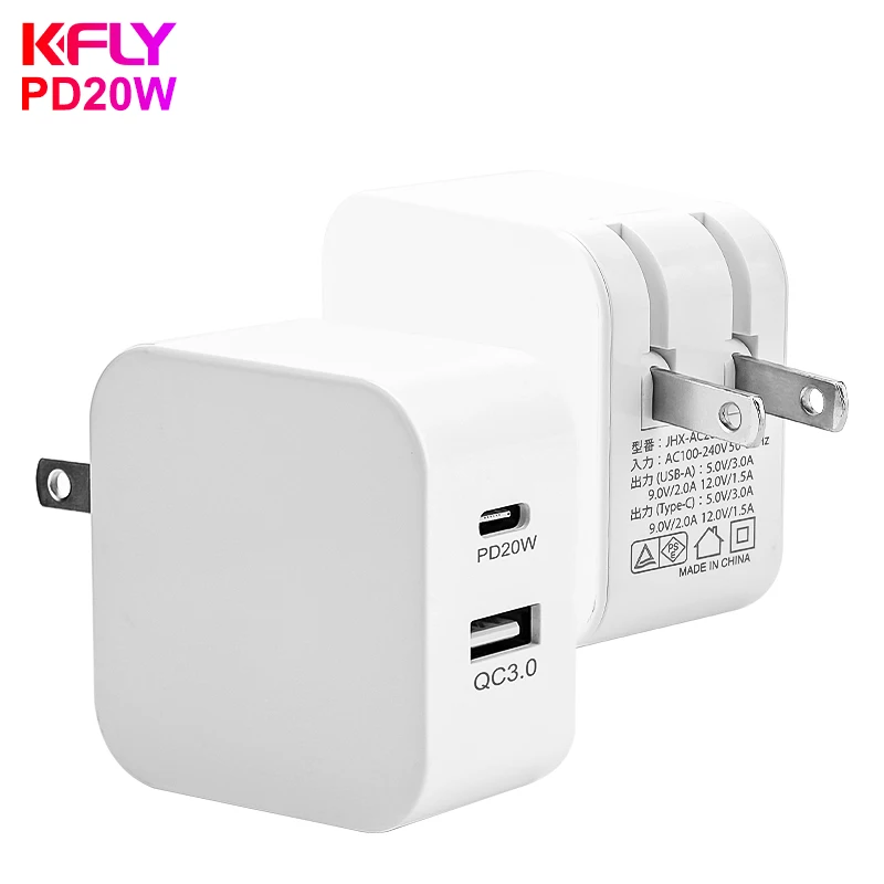 Зарядное устройство для быстрой зарядки, 20 Вт, порты Type-C, настенные за