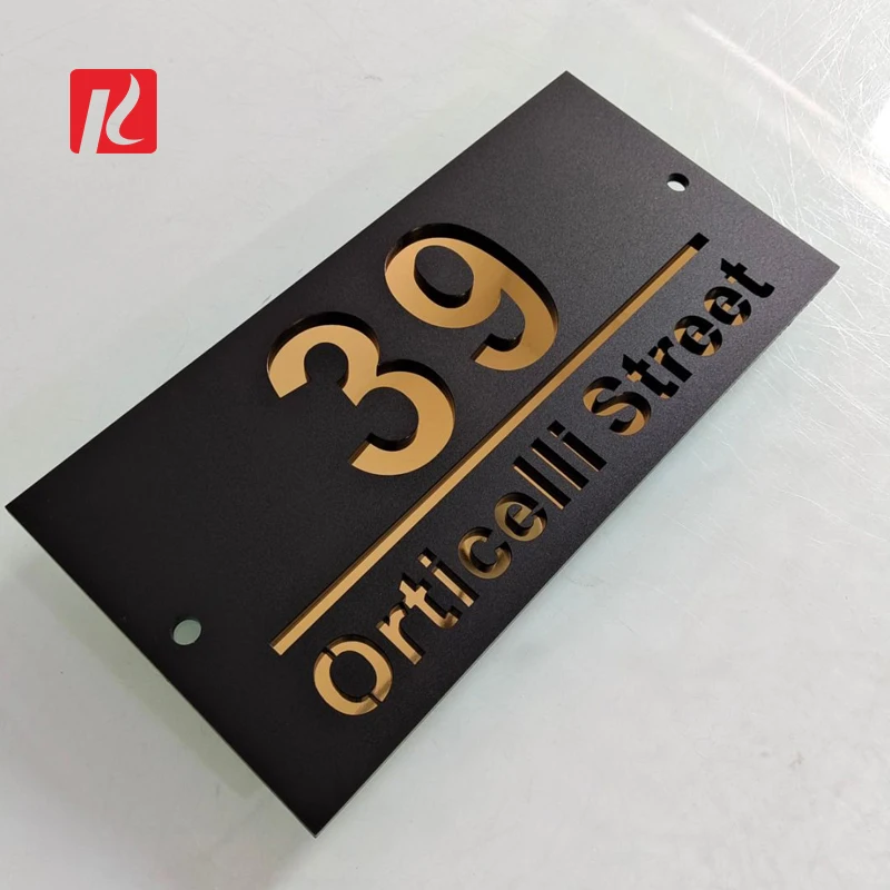 Custom No MOQ Acryl Stainless Steel House Hotel Door Room Number Sign Address Door Plates