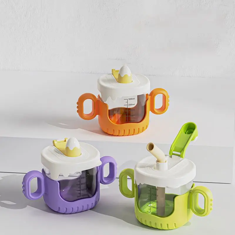 Kid Food Grade PP Baby Training Learning Drinking Cup Unbreakable  Silicone Baby Children Water Cup