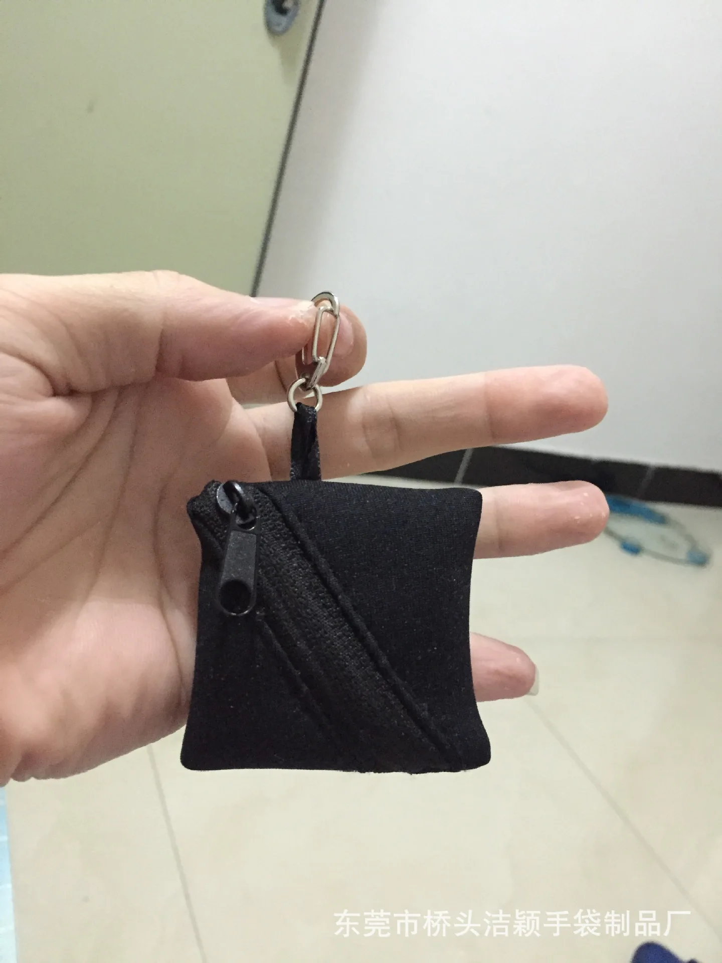 Factory Custom Polyester Portable Travel Small Necklace Jewelry Packaging Pouch Bag Fabric Zipper Key Coin Pouch