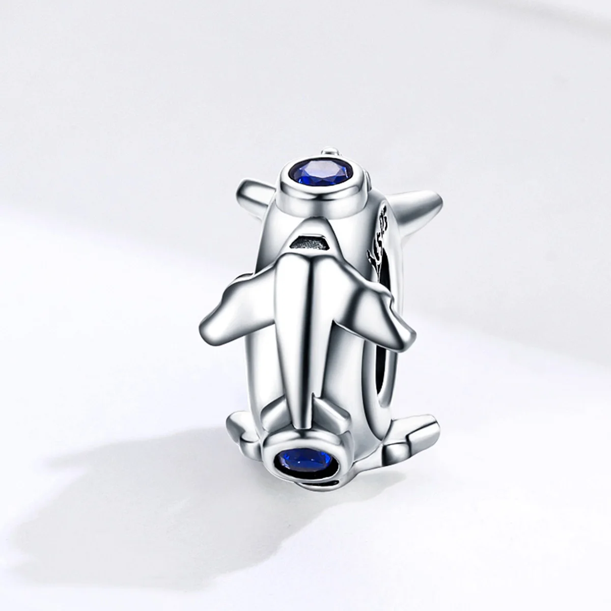 Factory Jet Plane Spacer Stopper with Silicone 925 Sterling Silver Travel Journey Charm for Women European Bracelet SCC1235