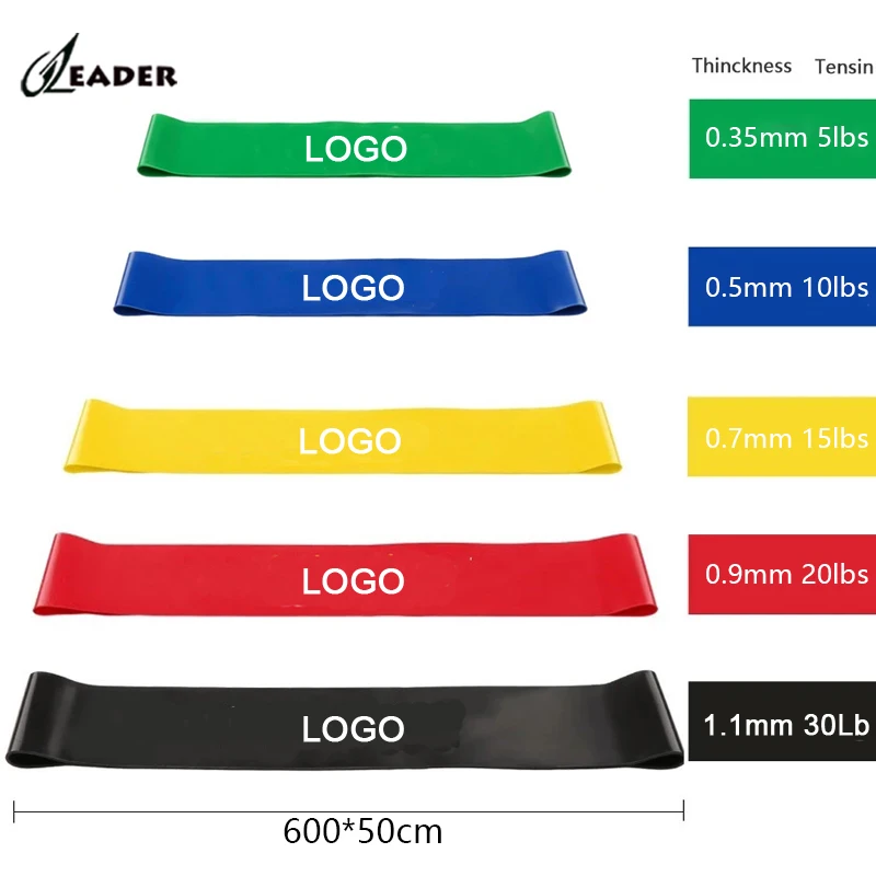Various Color Fitness Natural Latex Yoga Elastic Stretch Custom TPE Latex Resistance Bands Exercise Band
