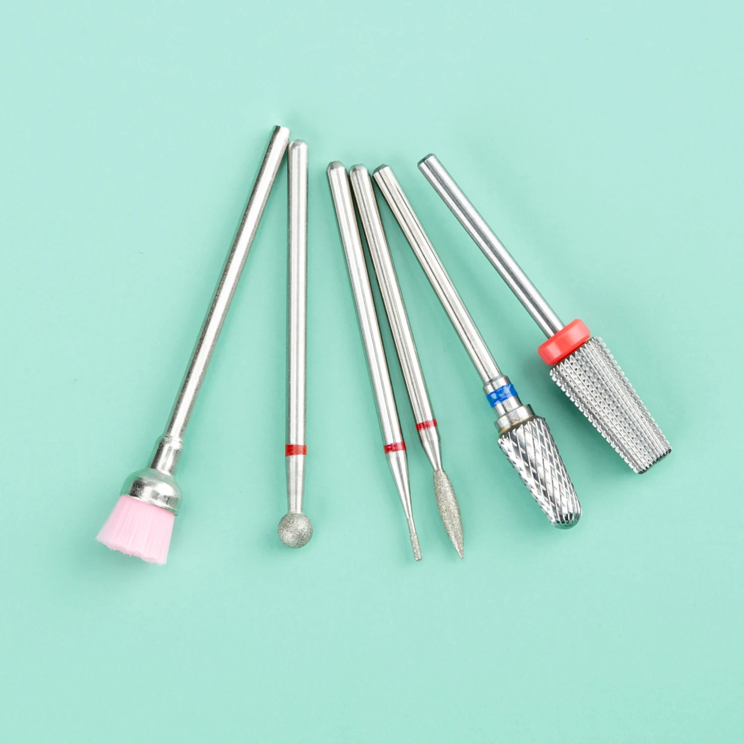 6pcs Wholesale Nail Carbide Electric Nail Drill Bits Tungsten Alloy Bits Stainless Steel