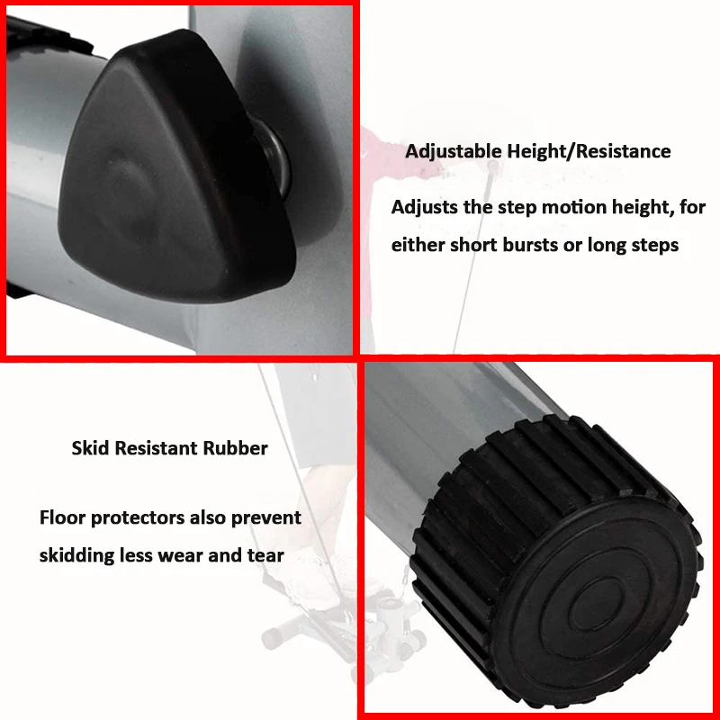 Эспандеры для помещений и ЖК-монитор, регулируемый поворот ног, мини шаговый тренажер для лестницы
