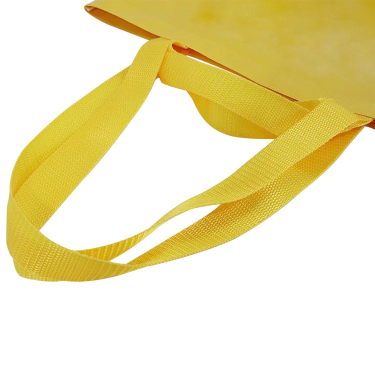 Eco-Friendly Waterproof PP Woven Shopping Tote Recyclable Laminated Reusable Gift Bags with Letter Pattern